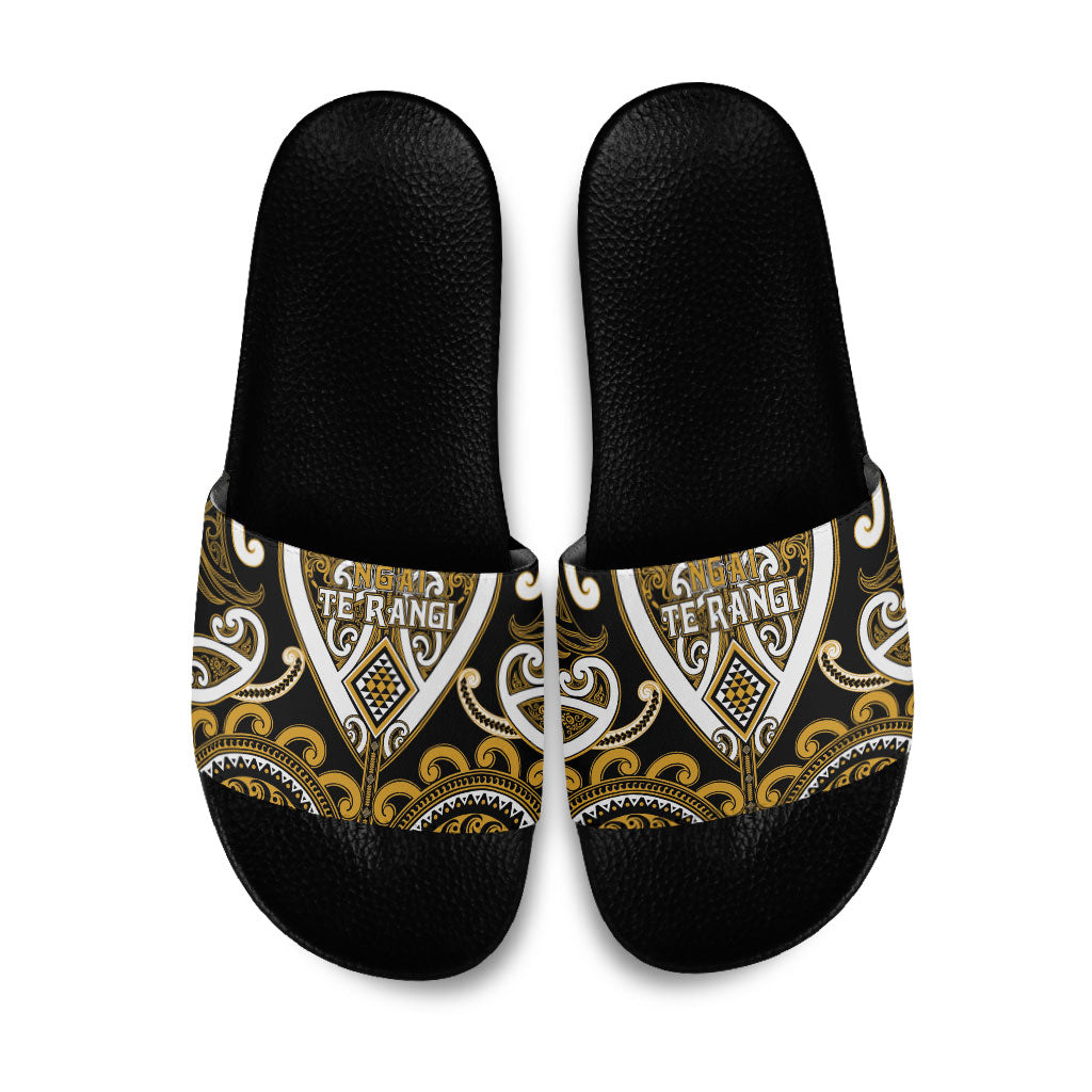 Aotearoa Ngai Te Rangi Slide Sandals Maori Tribal Pattern
