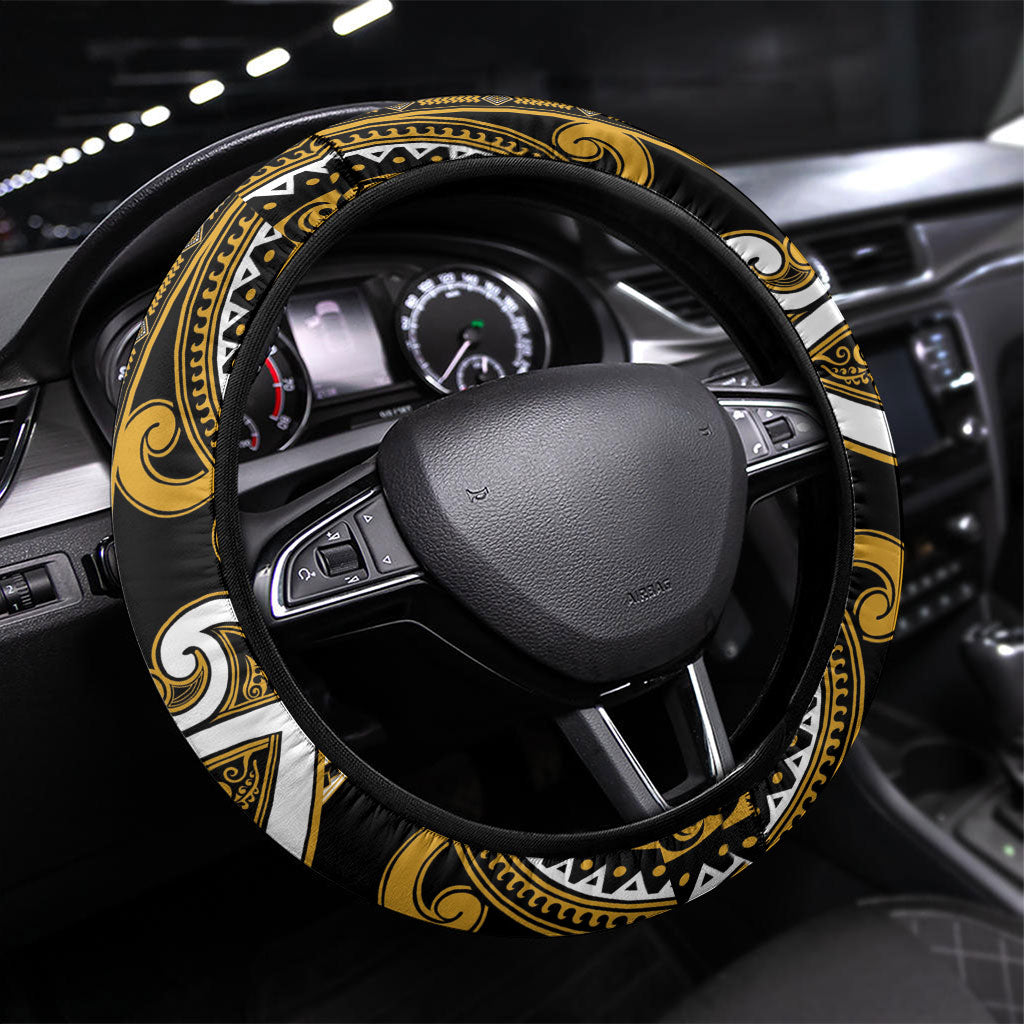 Aotearoa Ngai Te Rangi Steering Wheel Cover Maori Tribal Pattern