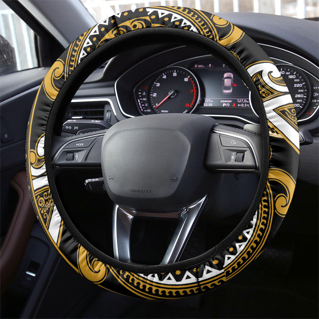 Aotearoa Ngai Te Rangi Steering Wheel Cover Maori Tribal Pattern