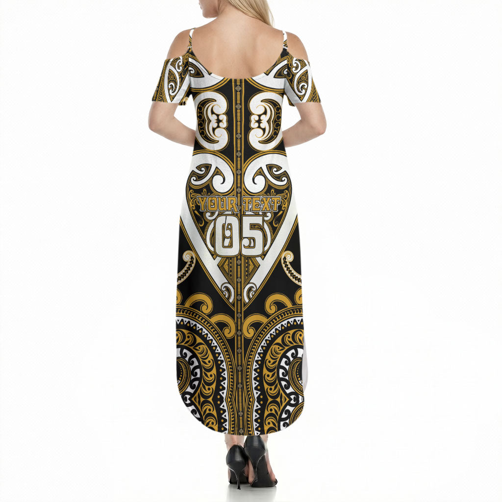 Custom Aotearoa Ngai Te Rangi Summer Maxi Dress Maori Tribal Pattern