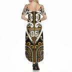 Custom Aotearoa Ngai Te Rangi Summer Maxi Dress Maori Tribal Pattern