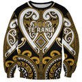 Custom Aotearoa Ngai Te Rangi Sweatshirt Maori Tribal Pattern