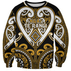Custom Aotearoa Ngai Te Rangi Sweatshirt Maori Tribal Pattern