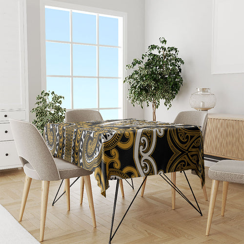 Aotearoa Ngai Te Rangi Tablecloth Maori Tribal Pattern