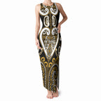 Custom Aotearoa Ngai Te Rangi Tank Maxi Dress Maori Tribal Pattern