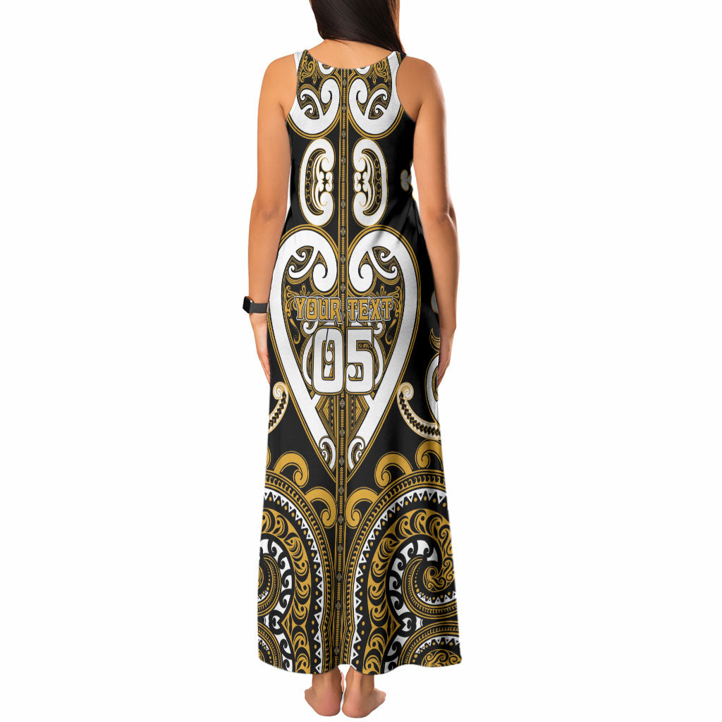 Custom Aotearoa Ngai Te Rangi Tank Maxi Dress Maori Tribal Pattern