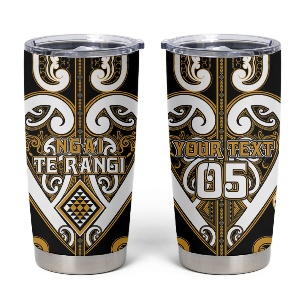 Custom Aotearoa Ngai Te Rangi Tumbler Cup Maori Tribal Pattern