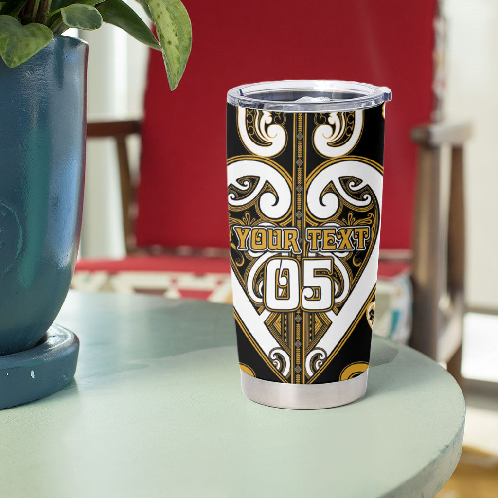 Custom Aotearoa Ngai Te Rangi Tumbler Cup Maori Tribal Pattern