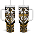 Custom Aotearoa Ngai Te Rangi Tumbler With Handle Maori Tribal Pattern