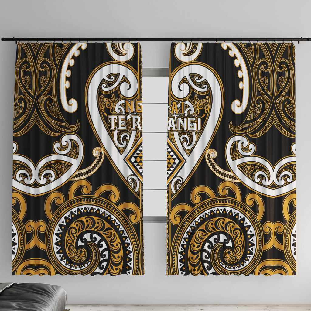 Aotearoa Ngai Te Rangi Window Curtain Maori Tribal Pattern