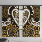 Aotearoa Ngai Te Rangi Window Curtain Maori Tribal Pattern