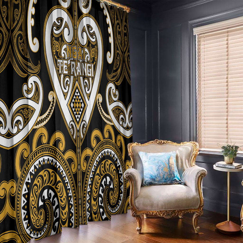 Aotearoa Ngai Te Rangi Window Curtain Maori Tribal Pattern