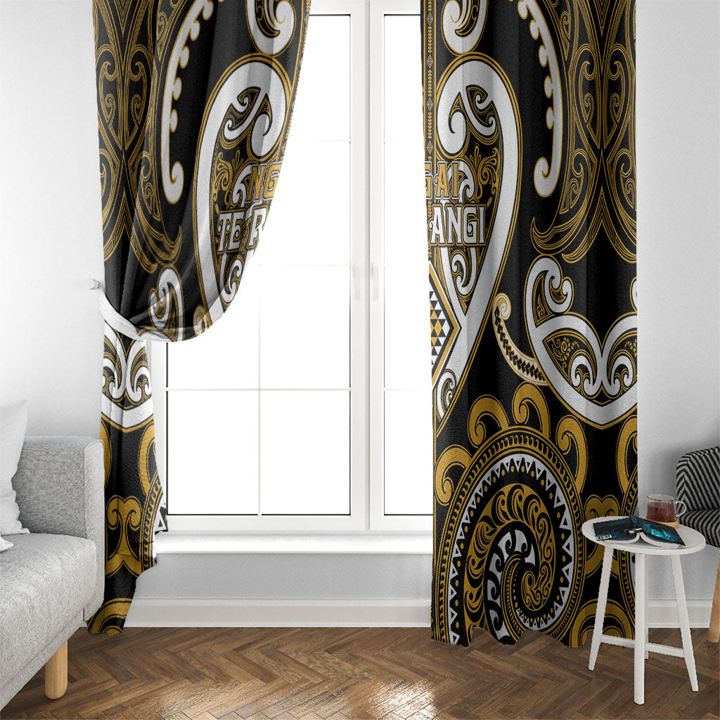 Aotearoa Ngai Te Rangi Window Curtain Maori Tribal Pattern
