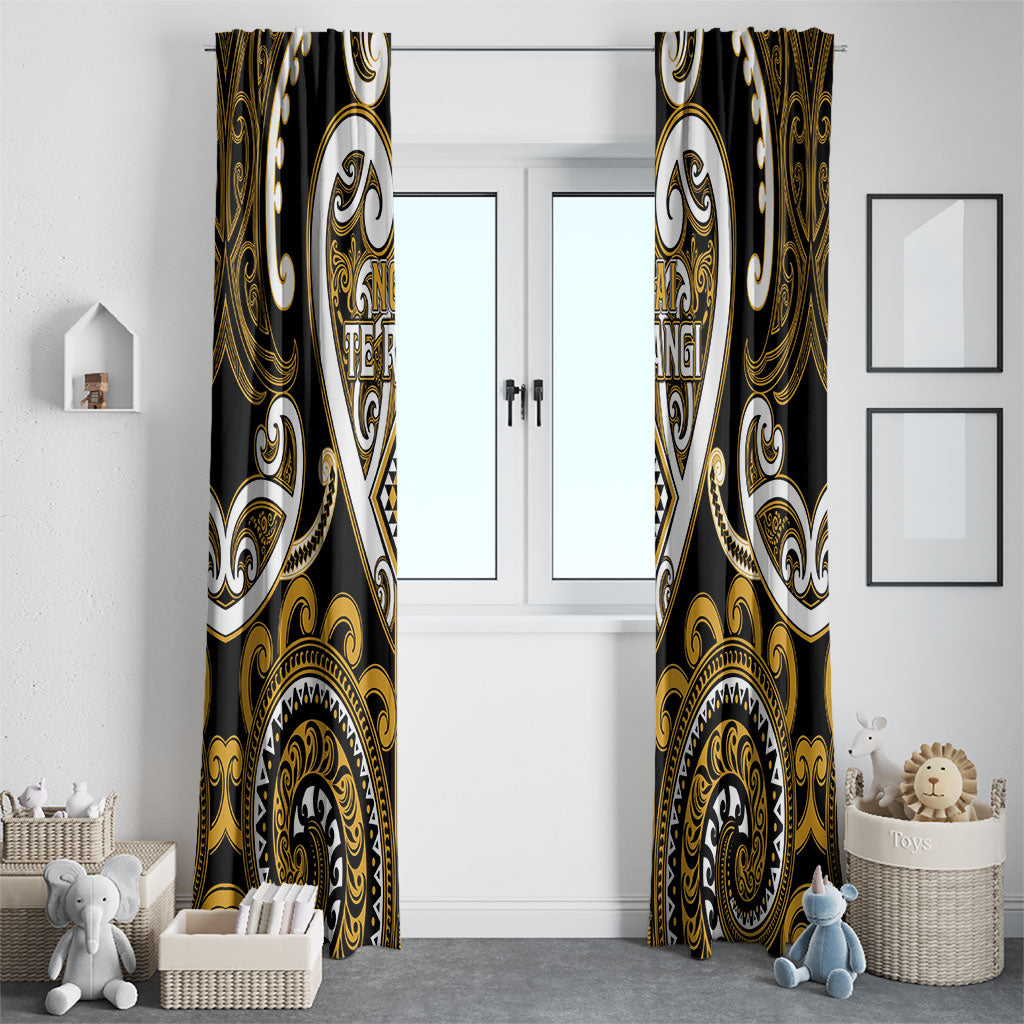 Aotearoa Ngai Te Rangi Window Curtain Maori Tribal Pattern