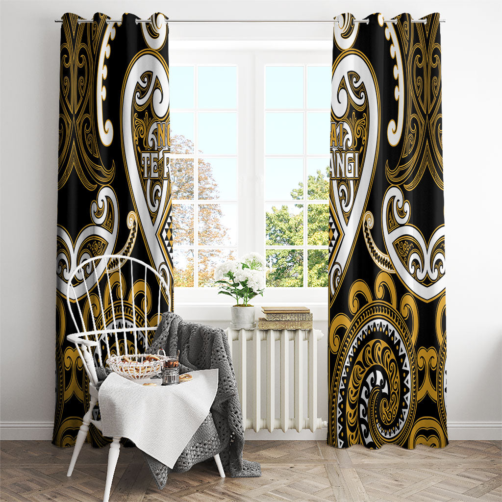 Aotearoa Ngai Te Rangi Window Curtain Maori Tribal Pattern