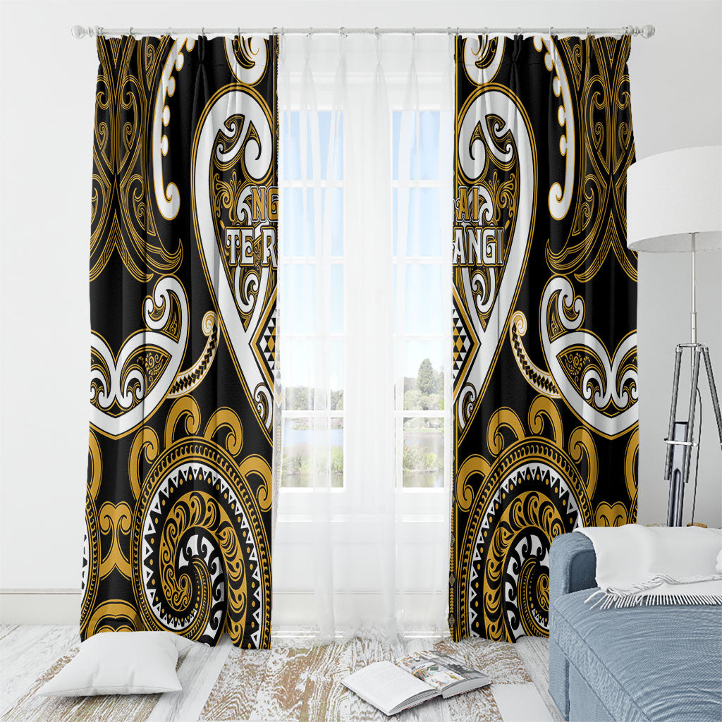 Aotearoa Ngai Te Rangi Window Curtain Maori Tribal Pattern