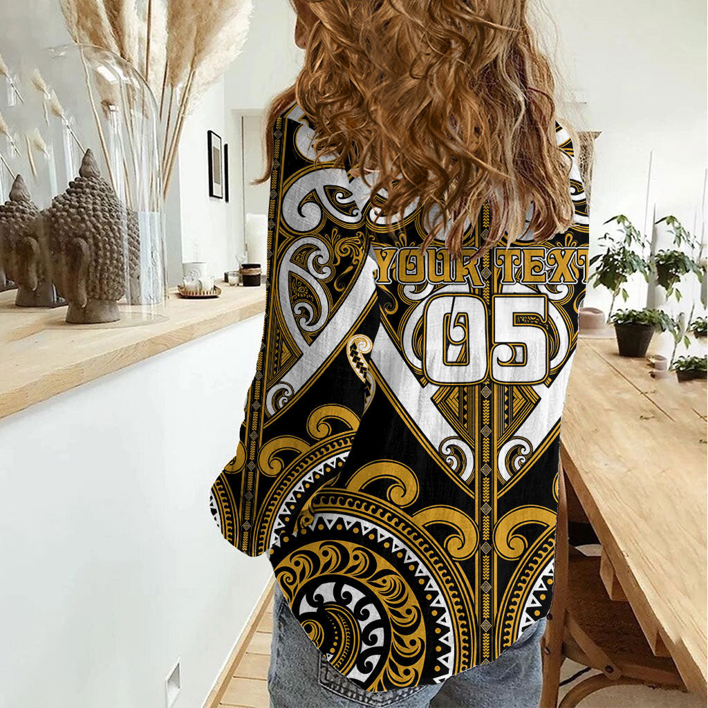 Custom Aotearoa Ngai Te Rangi Women Casual Shirt Maori Tribal Pattern