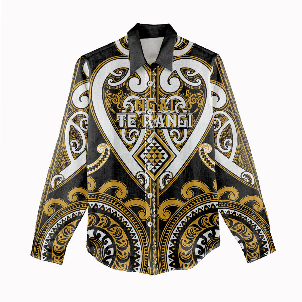 Custom Aotearoa Ngai Te Rangi Women Casual Shirt Maori Tribal Pattern