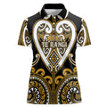 Custom Aotearoa Ngai Te Rangi Women Polo Shirt Maori Tribal Pattern