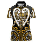 Custom Aotearoa Ngai Te Rangi Women Polo Shirt Maori Tribal Pattern