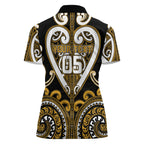 Custom Aotearoa Ngai Te Rangi Women Polo Shirt Maori Tribal Pattern