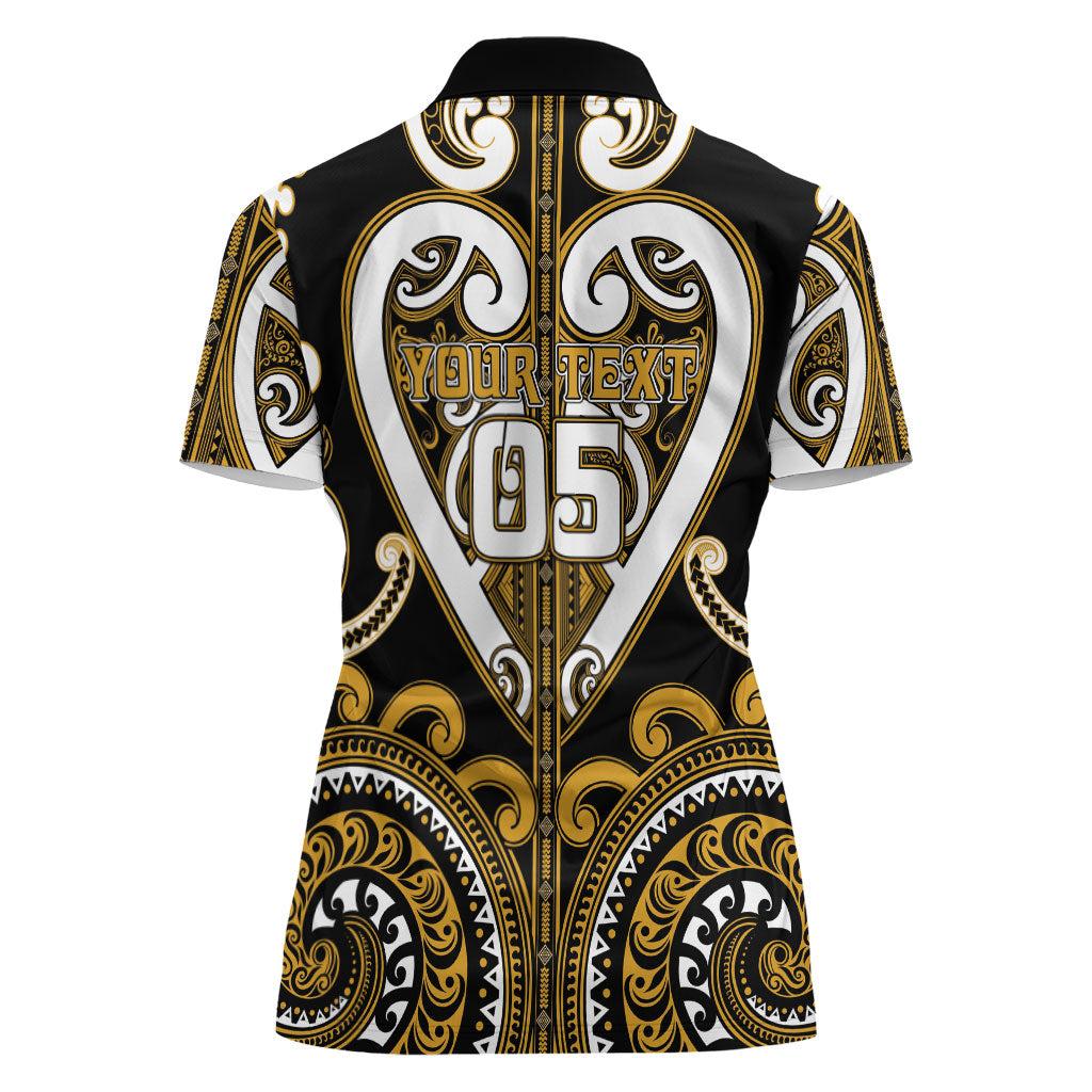 Custom Aotearoa Ngai Te Rangi Women Polo Shirt Maori Tribal Pattern