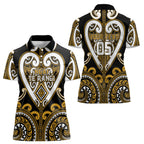 Custom Aotearoa Ngai Te Rangi Women Polo Shirt Maori Tribal Pattern