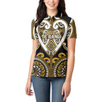 Custom Aotearoa Ngai Te Rangi Women Polo Shirt Maori Tribal Pattern