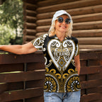 Custom Aotearoa Ngai Te Rangi Women Polo Shirt Maori Tribal Pattern