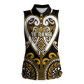 Custom Aotearoa Ngai Te Rangi Women Sleeveless Polo Shirt Maori Tribal Pattern