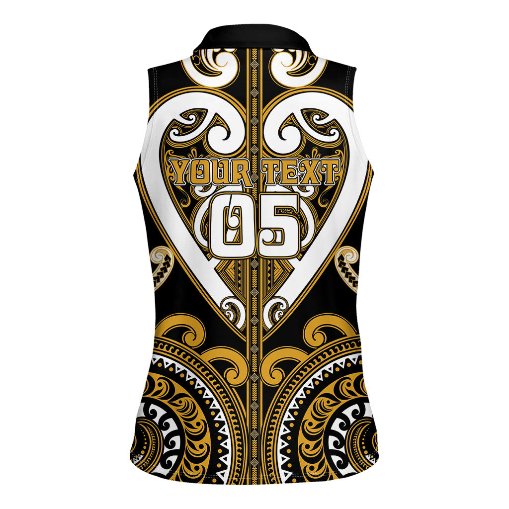 Custom Aotearoa Ngai Te Rangi Women Sleeveless Polo Shirt Maori Tribal Pattern