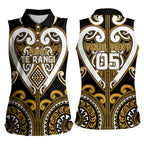 Custom Aotearoa Ngai Te Rangi Women Sleeveless Polo Shirt Maori Tribal Pattern