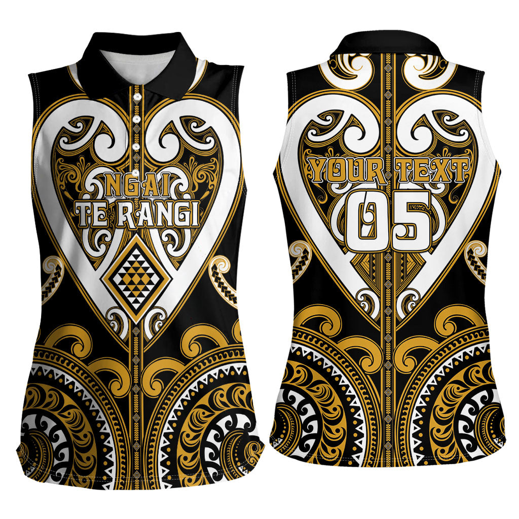 Custom Aotearoa Ngai Te Rangi Women Sleeveless Polo Shirt Maori Tribal Pattern