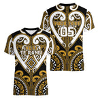 Custom Aotearoa Ngai Te Rangi Women V-Neck T-Shirt Maori Tribal Pattern