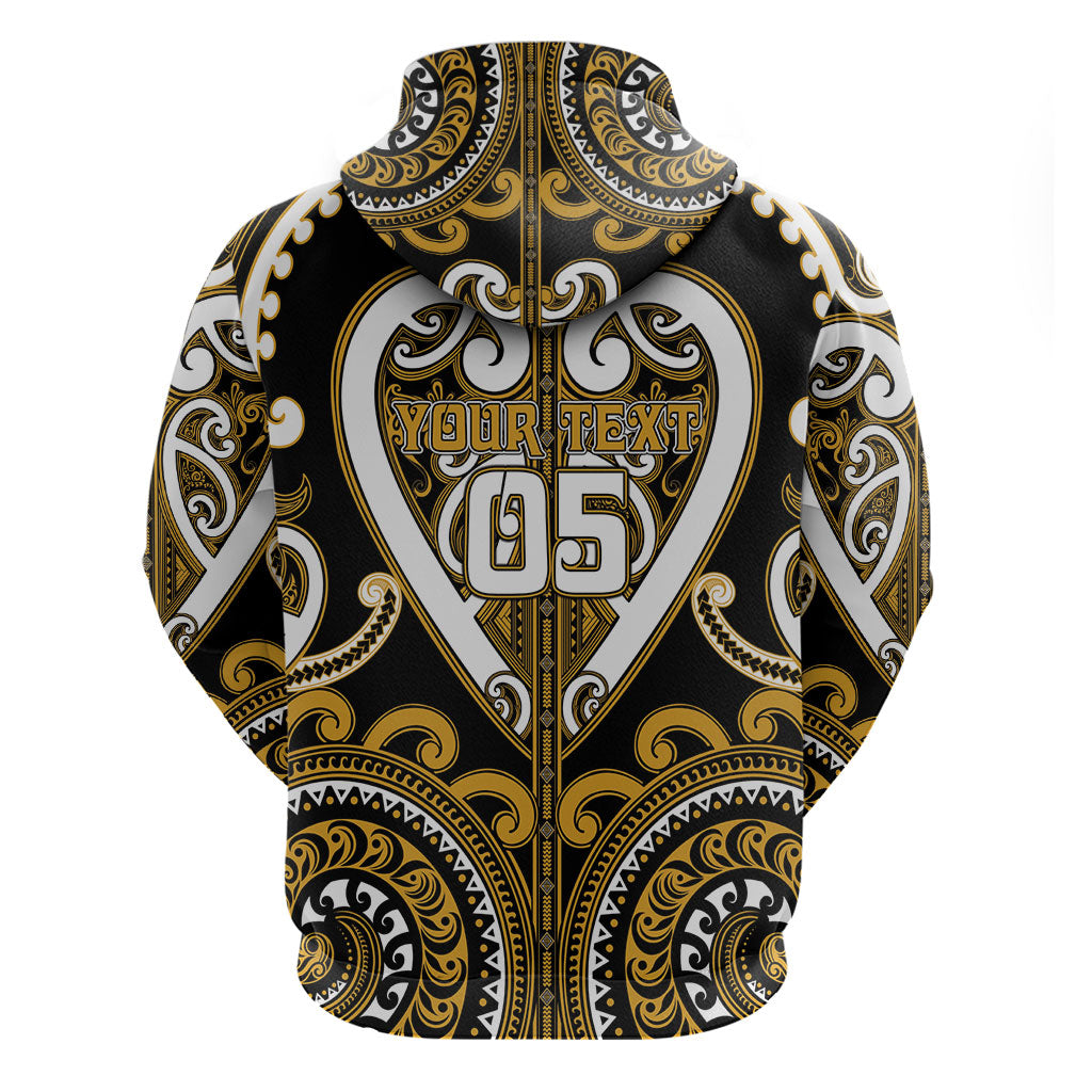 Custom Aotearoa Ngai Te Rangi Zip Hoodie Maori Tribal Pattern