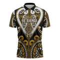 Custom Aotearoa Ngai Te Rangi Zipper Polo Shirt Maori Tribal Pattern