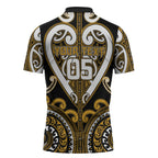 Custom Aotearoa Ngai Te Rangi Zipper Polo Shirt Maori Tribal Pattern