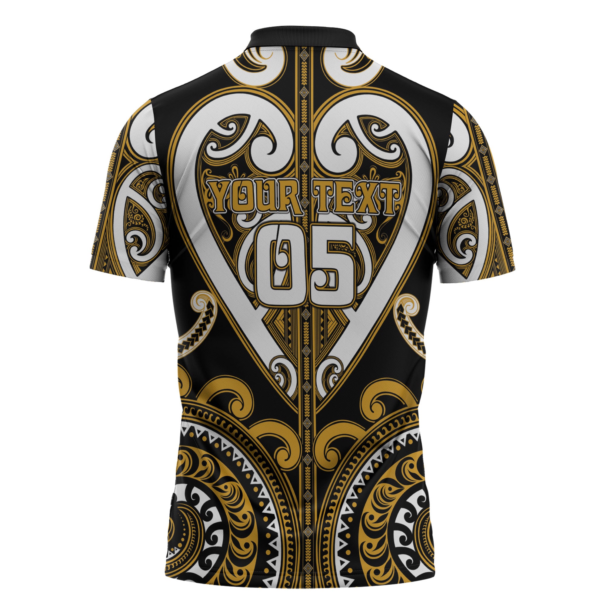 Custom Aotearoa Ngai Te Rangi Zipper Polo Shirt Maori Tribal Pattern