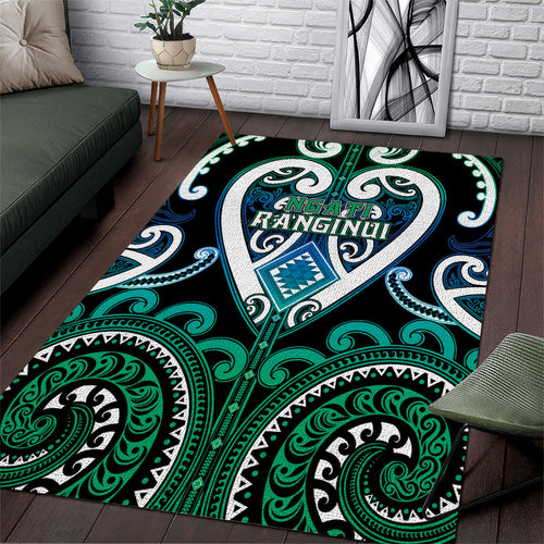 Aotearoa Ngati Ranginui Area Rug Maori Tribal Pattern