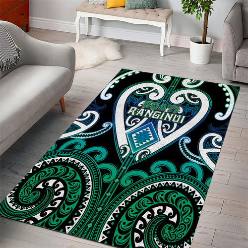Aotearoa Ngati Ranginui Area Rug Maori Tribal Pattern