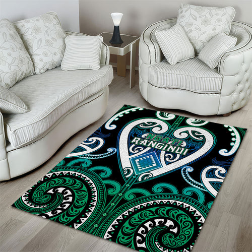 Aotearoa Ngati Ranginui Area Rug Maori Tribal Pattern