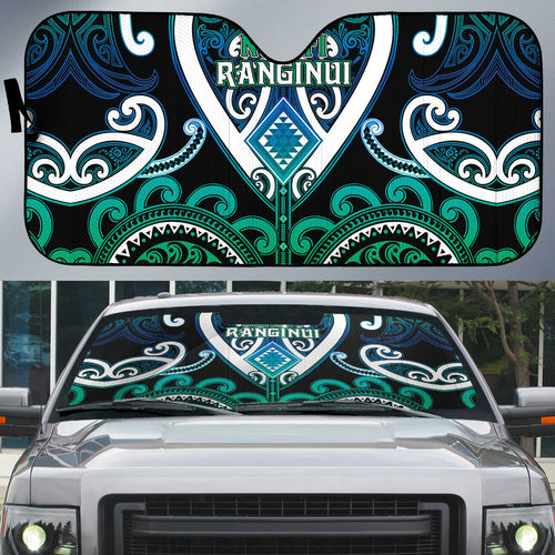 Aotearoa Ngati Ranginui Auto Sun Shade Maori Tribal Pattern
