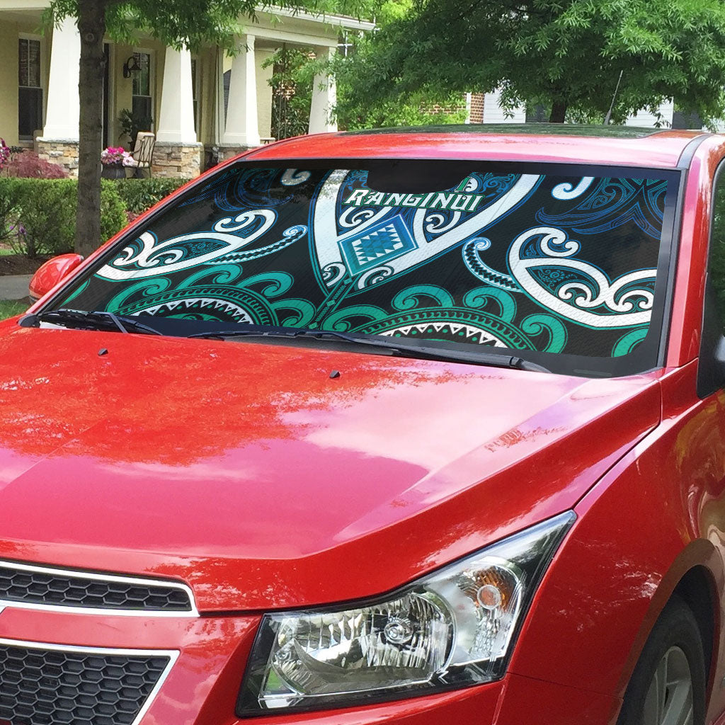 Aotearoa Ngati Ranginui Auto Sun Shade Maori Tribal Pattern