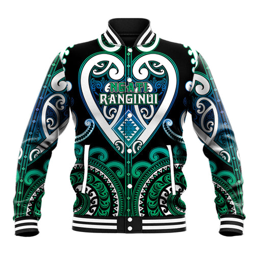 Custom Aotearoa Ngati Ranginui Baseball Jacket Maori Tribal Pattern