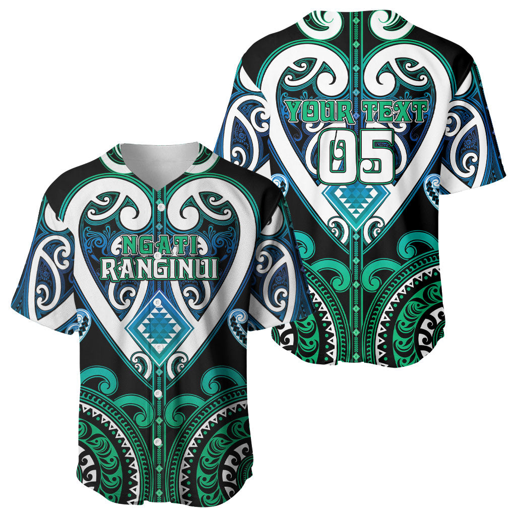 Custom Aotearoa Ngati Ranginui Baseball Jersey Maori Tribal Pattern