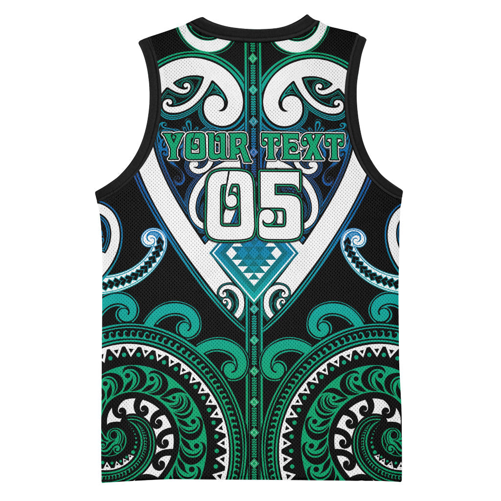 Custom Aotearoa Ngati Ranginui Basketball Jersey Maori Tribal Pattern