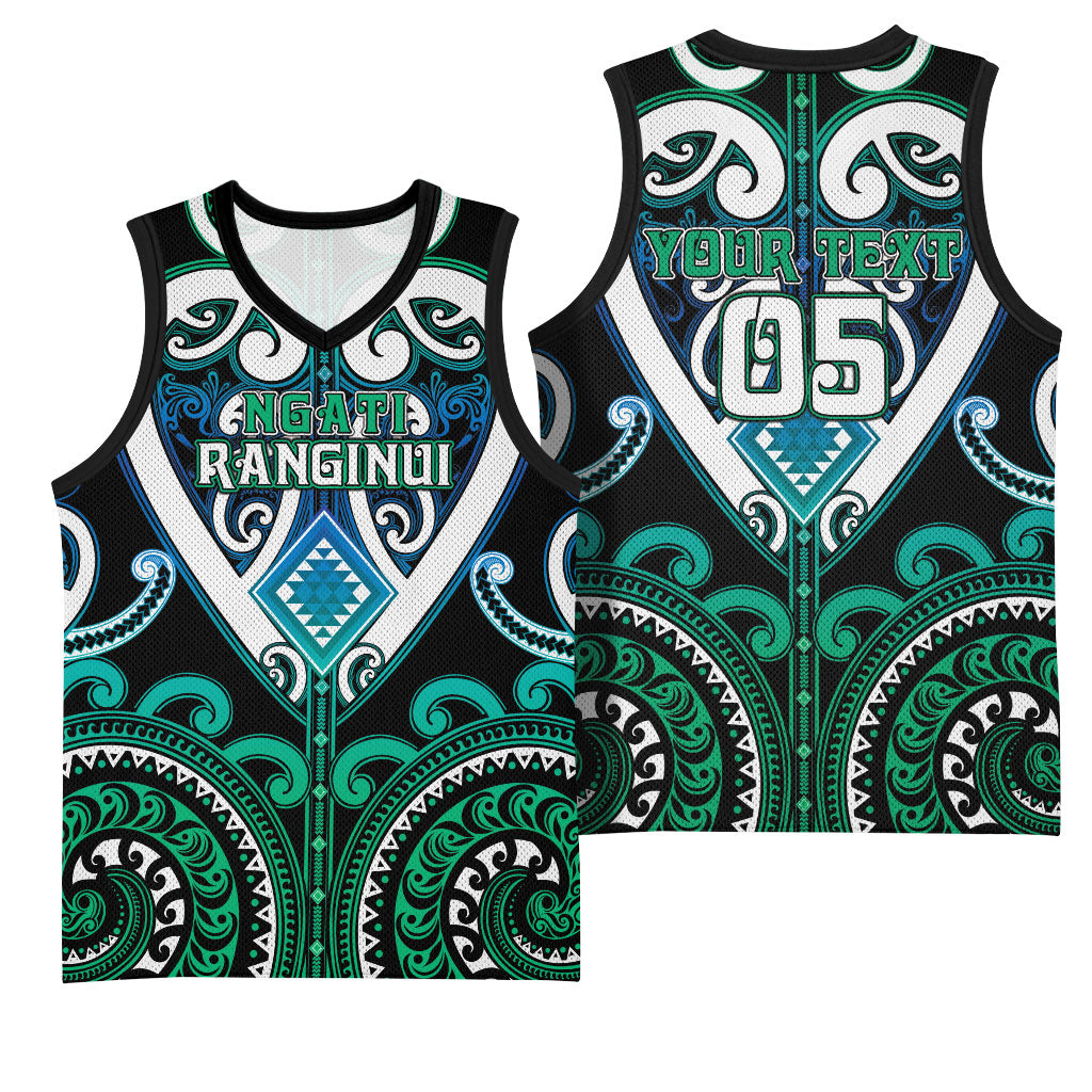 Custom Aotearoa Ngati Ranginui Basketball Jersey Maori Tribal Pattern