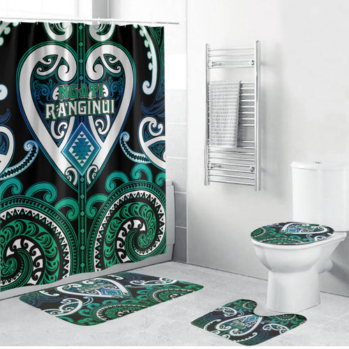 Aotearoa Ngati Ranginui Bathroom Set Maori Tribal Pattern