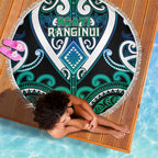 Aotearoa Ngati Ranginui Beach Blanket Maori Tribal Pattern