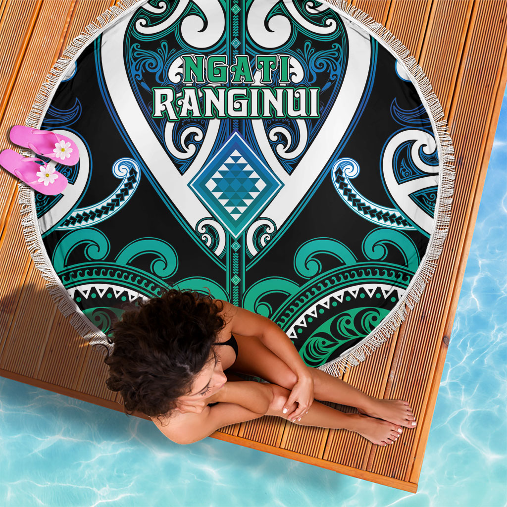 Aotearoa Ngati Ranginui Beach Blanket Maori Tribal Pattern